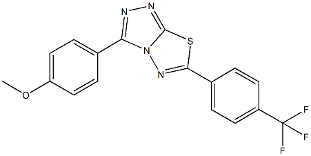 methyl 4-{6-[4-(trifluoromethyl)phenyl][1,2,4]triazolo[3,4-b][1,3,4]thiadiazol-3-yl}phenyl ether Structure