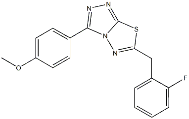 4-[6-(2-fluorobenzyl)[1,2,4]triazolo[3,4-b][1,3,4]thiadiazol-3-yl]phenyl methyl ether Structure