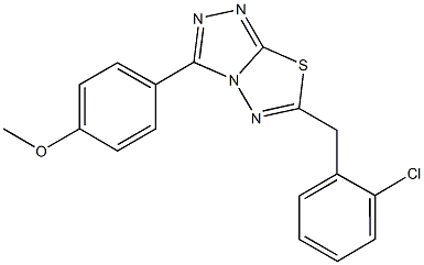 4-[6-(2-chlorobenzyl)[1,2,4]triazolo[3,4-b][1,3,4]thiadiazol-3-yl]phenyl methyl ether Structure