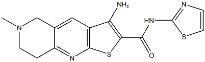3-amino-6-methyl-N-(1,3-thiazol-2-yl)-5,6,7,8-tetrahydrothieno[2,3-b][1,6]naphthyridine-2-carboxamide Structure