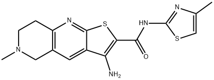 3-amino-6-methyl-N-(4-methyl-1,3-thiazol-2-yl)-5,6,7,8-tetrahydrothieno[2,3-b][1,6]naphthyridine-2-carboxamide Structure
