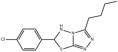 3-butyl-6-(4-chlorophenyl)-5,6-dihydro[1,2,4]triazolo[3,4-b][1,3,4]thiadiazole Structure