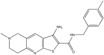3-amino-6-methyl-N-(4-methylbenzyl)-5,6,7,8-tetrahydrothieno[2,3-b][1,6]naphthyridine-2-carboxamide Structure