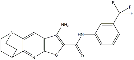 8-amino-N-[3-(trifluoromethyl)phenyl]-1,2,3,4-tetrahydro-1,4-ethanothieno[2,3-b][1,5]naphthyridine-7-carboxamide 구조식 이미지