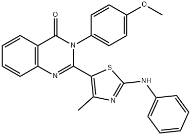 2-(2-anilino-4-methyl-1,3-thiazol-5-yl)-3-(4-methoxyphenyl)-4(3H)-quinazolinone Structure