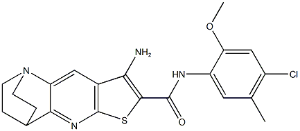 5-amino-N-(4-chloro-2-methoxy-5-methylphenyl)-7-thia-1,9-diazatetracyclo[9.2.2.0~2,10~.0~4,8~]pentadeca-2(10),3,5,8-tetraene-6-carboxamide Structure