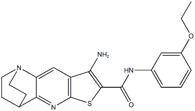 5-amino-N-(3-ethoxyphenyl)-7-thia-1,9-diazatetracyclo[9.2.2.0~2,10~.0~4,8~]pentadeca-2(10),3,5,8-tetraene-6-carboxamide 구조식 이미지