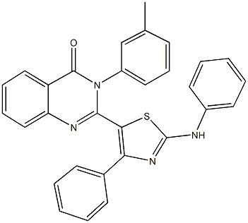 2-(2-anilino-4-phenyl-1,3-thiazol-5-yl)-3-(3-methylphenyl)-4(3H)-quinazolinone Structure