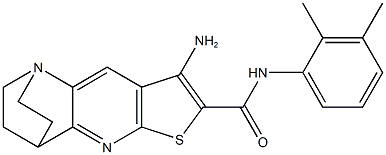 5-amino-N-(2,3-dimethylphenyl)-7-thia-1,9-diazatetracyclo[9.2.2.0~2,10~.0~4,8~]pentadeca-2(10),3,5,8-tetraene-6-carboxamide 구조식 이미지