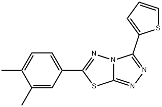 6-(3,4-dimethylphenyl)-3-(2-thienyl)[1,2,4]triazolo[3,4-b][1,3,4]thiadiazole 구조식 이미지
