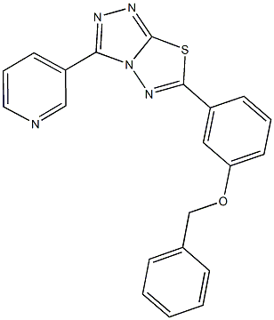 6-[3-(benzyloxy)phenyl]-3-(3-pyridinyl)[1,2,4]triazolo[3,4-b][1,3,4]thiadiazole Structure