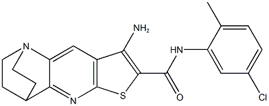 5-amino-N-(5-chloro-2-methylphenyl)-7-thia-1,9-diazatetracyclo[9.2.2.0~2,10~.0~4,8~]pentadeca-2(10),3,5,8-tetraene-6-carboxamide 구조식 이미지