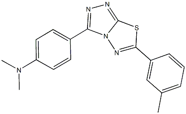 N,N-dimethyl-N-{4-[6-(3-methylphenyl)[1,2,4]triazolo[3,4-b][1,3,4]thiadiazol-3-yl]phenyl}amine 구조식 이미지