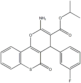 isopropyl 2-amino-4-(3-fluorophenyl)-5-oxo-4H,5H-thiochromeno[4,3-b]pyran-3-carboxylate Structure