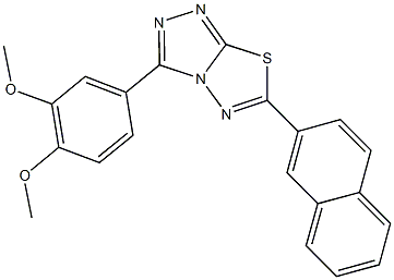 3-(3,4-dimethoxyphenyl)-6-(2-naphthyl)[1,2,4]triazolo[3,4-b][1,3,4]thiadiazole Structure