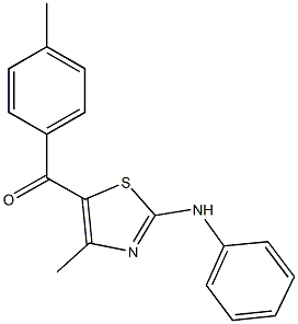 (2-anilino-4-methyl-1,3-thiazol-5-yl)(4-methylphenyl)methanone Structure