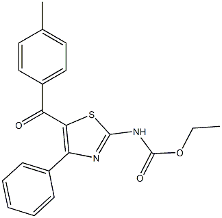 ethyl 5-(4-methylbenzoyl)-4-phenyl-1,3-thiazol-2-ylcarbamate 구조식 이미지