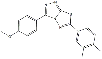 4-[6-(3,4-dimethylphenyl)[1,2,4]triazolo[3,4-b][1,3,4]thiadiazol-3-yl]phenyl methyl ether 구조식 이미지