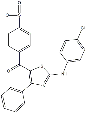 [2-(4-chloroanilino)-4-phenyl-1,3-thiazol-5-yl][4-(methylsulfonyl)phenyl]methanone Structure