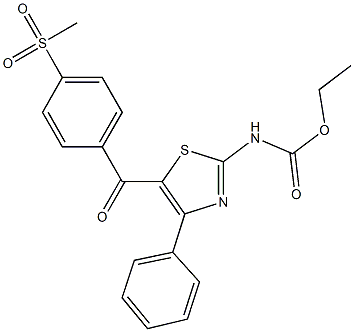 ethyl 5-[4-(methylsulfonyl)benzoyl]-4-phenyl-1,3-thiazol-2-ylcarbamate Structure