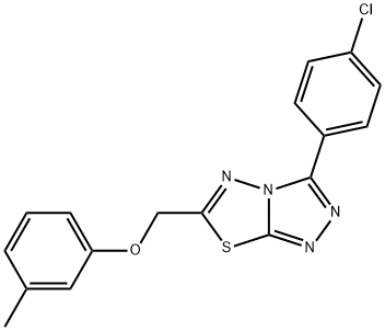 [3-(4-chlorophenyl)[1,2,4]triazolo[3,4-b][1,3,4]thiadiazol-6-yl]methyl 3-methylphenyl ether Structure