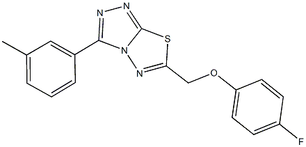 6-[(4-fluorophenoxy)methyl]-3-(3-methylphenyl)[1,2,4]triazolo[3,4-b][1,3,4]thiadiazole Structure