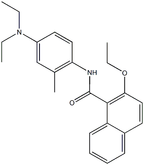 N-[4-(diethylamino)-2-methylphenyl]-2-ethoxy-1-naphthamide 구조식 이미지