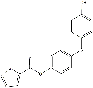 4-[(4-hydroxyphenyl)sulfanyl]phenyl 2-thiophenecarboxylate 구조식 이미지