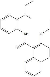 N-(2-sec-butylphenyl)-2-ethoxy-1-naphthamide 구조식 이미지