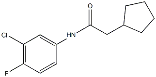 N-(3-chloro-4-fluorophenyl)-2-cyclopentylacetamide 구조식 이미지