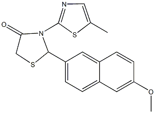 2-(6-methoxy-2-naphthyl)-3-(5-methyl-1,3-thiazol-2-yl)-1,3-thiazolidin-4-one Structure