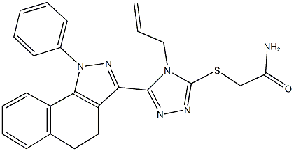 2-{[4-allyl-5-(1-phenyl-4,5-dihydro-1H-benzo[g]indazol-3-yl)-4H-1,2,4-triazol-3-yl]sulfanyl}acetamide Structure