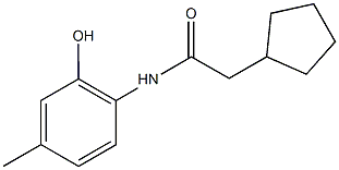 2-cyclopentyl-N-(2-hydroxy-4-methylphenyl)acetamide Structure