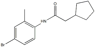 N-(4-bromo-2-methylphenyl)-2-cyclopentylacetamide 구조식 이미지