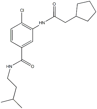 4-chloro-3-[(cyclopentylacetyl)amino]-N-isopentylbenzamide 구조식 이미지