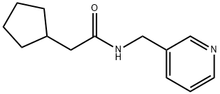 2-cyclopentyl-N-(3-pyridinylmethyl)acetamide 구조식 이미지