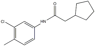 N-(3-chloro-4-methylphenyl)-2-cyclopentylacetamide Structure