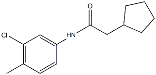 N-(3-chloro-4-methylphenyl)-2-cyclopentylacetamide 구조식 이미지