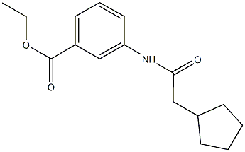 ethyl 3-[(cyclopentylacetyl)amino]benzoate Structure