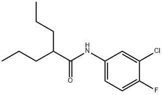 N-(3-chloro-4-fluorophenyl)-2-propylpentanamide 구조식 이미지