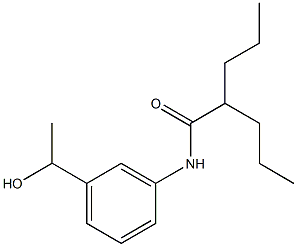 N-[3-(1-hydroxyethyl)phenyl]-2-propylpentanamide 구조식 이미지