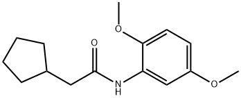 2-cyclopentyl-N-(2,5-dimethoxyphenyl)acetamide 구조식 이미지