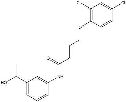 4-(2,4-dichlorophenoxy)-N-[3-(1-hydroxyethyl)phenyl]butanamide 구조식 이미지