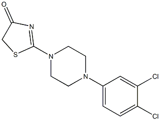 2-[4-(3,4-dichlorophenyl)-1-piperazinyl]-1,3-thiazol-4(5H)-one 구조식 이미지