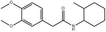 2-(3,4-dimethoxyphenyl)-N-(2-methylcyclohexyl)acetamide 구조식 이미지