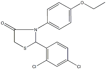 2-(2,4-dichlorophenyl)-3-(4-ethoxyphenyl)-1,3-thiazolidin-4-one Structure