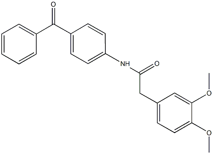 N-(4-benzoylphenyl)-2-(3,4-dimethoxyphenyl)acetamide 구조식 이미지