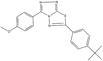 6-(4-tert-butylphenyl)-3-(4-methoxyphenyl)[1,2,4]triazolo[3,4-b][1,3,4]thiadiazole 구조식 이미지
