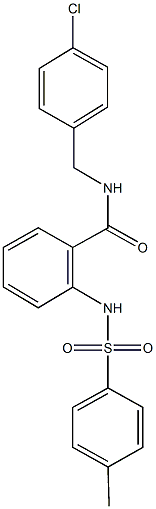 N-(4-chlorobenzyl)-2-{[(4-methylphenyl)sulfonyl]amino}benzamide 구조식 이미지