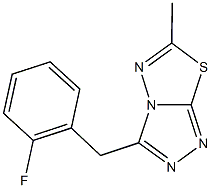 3-(2-fluorobenzyl)-6-methyl[1,2,4]triazolo[3,4-b][1,3,4]thiadiazole Structure